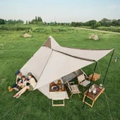 Naturehike Glamping 4 Kişilik Çift Katmanlı Otomatik Kurulum Piramid Çadır - 7