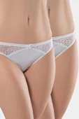 Türen Kadın Likralı Dantelli Bikini (2\li Paket) - 1