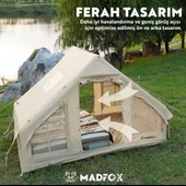 Madfox Bigless Glamping Cotton Inflatable Şişme Çadır [ Baca Çıkışlı ] - 7