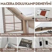 Madfox Bigless Glamping Cotton Inflatable Şişme Çadır [ Baca Çıkışlı ] - 8