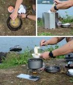 Naturehike Katlanır Rüzgar Kesici Aparat | 10 Parça | - 6