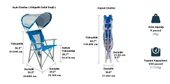 Gci Outdoor SunShade Captain's Chair Güneşlikli  Katlanır Plaj Sandalyesi - 5
