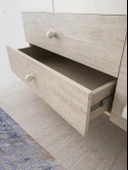 Petra 3 Kapaklı Aynalı Elbise Dolabı Gardrop 120x55x200 - 2
