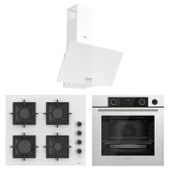 Ferre Fryart&Steamart Sc serisi Beyaz 3'lü Ankastre Set ( xe64cb-sc206-d087 ) - 1