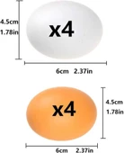 Nettenevime Yapay Yumurta Dekoratif Fake Yumurta 8adet 4beyaz 4Kahverengi thumbnail 4