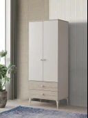 Petra 2 Kapaklı Aynalı Elbise Dolabı Gardrop 120x55x200 - 1