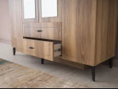 Hazar 4 Kapılı Aynalı Gardırop Elbise Dolabı 160x55x200cm - 2