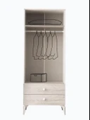 Petra 2 Kapaklı Aynalı Elbise Dolabı Gardrop 120x55x200 - 4