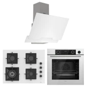 Ferre Fryart&Steamart Sc serisi Wok'lu Beyaz 3'lü Ankastre Set ( xe64cb-sc406-d064 ) thumbnail 1