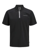 JACK JONES Erkek Fermuar Detaylı Polo Yaka Tişört 12273127 thumbnail 1