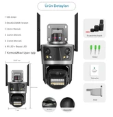 QASUL 6K 12MP Full Hd Video Gece Görüş Wifi Açık Akıllı Ev Güvenlik PTZ IP Alarmlı Kamera - 8