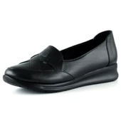 Erkan Saçmacı Mammina Siyah Hakiki Deri Çapraz Bant Detaylı Slip-On Günlük Ayakkabı - 1