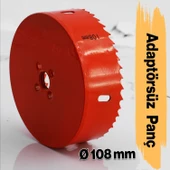 Bi Metal Panç Ø 108 mm Delik Açma Alçıpan Ahşap Pvc Delme Testeresi Adaptörsüz 1 Adet thumbnail 1