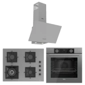 Ferre Fryart Sc serisi Wok'lu Gri 3'lü Ankastre Set ( xe63cpr-sc408-d088 ) thumbnail 1