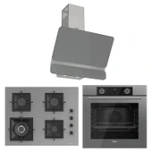 Ferre Fryart Sc serisi Wok'lu Gri 3'lü Ankastre Set ( xe63cpr-sc408-d082 ) thumbnail 1