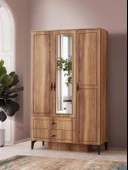 Hazar 3 Kapılı 2 Çekmeceli Gardırop Elbise Dolabı 120x47x200 - 1