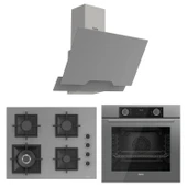 Ferre Fryart Sc serisi Wok'lu Gri 3'lü Ankastre Set ( xe63cpr-sc408-d065 ) - 1