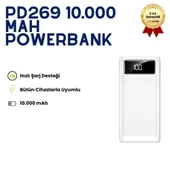 PD269 10000 mAh Hızlı Şarj Powerbank – Taşınabilir Güç, Çift Çıkış, Güvenli ve Ultra Hafif Powerbank thumbnail 1