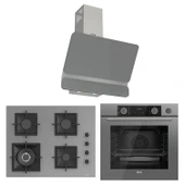 Ferre Fryart&Steamart Sc serisi Wok'lu Gri 3'lü Ankastre Set ( xe64cpr-sc408-d082 ) - 1