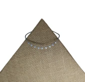 Işıltılı Armoni Kalsedon Açık Mavi Boncuk Kolye thumbnail 2