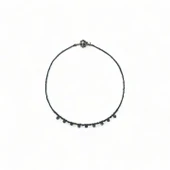 Işıltılı Armoni Kalsedon Açık Mavi Boncuk Kolye thumbnail 3