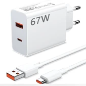 Mi 67W Hızlı Şarj Cihazı - Yüksek Performans, Akıllı Güç Dağılımı, USB-C Uyumlu, Güvenli Hızlı Şarj thumbnail 3