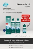 TTO 360 ml 2 Adet Lens Solüsyonu Çanta Boy 60 ml Çanta Boy Hediye Son Kullanım Tarihi: 09.2026 - 1