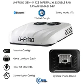U-Frigo Araç Tavan Park Kliması Çift Fanlı 24V 24 Amper Gen-14 İce İmperial XL(Tır,Kamyon,Kamyonet) - 1