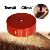 Bi Metal Panç Ø 114 mm Delik Açma Alçıpan Ahşap Pvc Delme Testeresi Adaptörsüz 1 Adet - 4