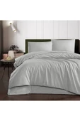 Çift Kişilik Yorgan Kılıfı Pamuklu Nevresim 200x220 Cm Düz Renk Mint - 1