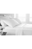 Çift Kişilik Düz Lastiksiz Çarşaf 220x240 Cm Otel Çarşafı Beyaz - 1
