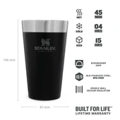 Stanley Adventure Vakumlu Soğuk İçecek Bardağı 0.47 Lt - Matte Black Pebble - 4