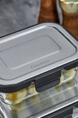 Cooker 4'lü Paslanmaz Çelik Kapaklı Cam Saklama Kabı Seti – Sızdırmaz, Hava Geçirmez thumbnail 2