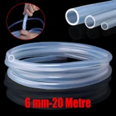 Şeffaf Terazi Hortumu İç Çap 6 mm Termosifon Otomobil Kapı Fitili 20 Metre - 1