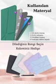 Galaxy Tab S10 FE 10.9 inç Uyumlu Kalem Bölmeli Katlanabilir Standlı Tri Folding Tablet Kılıfı thumbnail 10