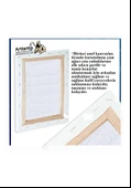 Kare Tuval 4 Adet 10x10 20x20 30x30 40x40 cm Boş Tuval Tablo 6 lı Akrilik Boya Fırça Palet Resim Tuvali Akrilik Yağlı - 4