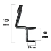 Plastik Baza Kulpu Yatak Kaldırma Tutma Kulp Kolu Tutacağı Kulbu Siyah -40mm Profiller için - 3