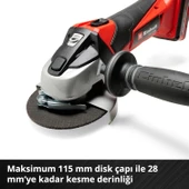 Einhell TE-AG 18/115 Li - Solo Akülü Avuç Taşlama - 4431110 - 6