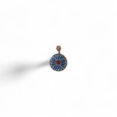 Gökyüzü Melodisi Bronz Çini Taşlı Çelik Zincir Kolye thumbnail 1