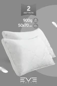 2 Adet Klimax Beyaz Serisi Kılıflı Fermuarlı Klimali Antialerjik Silikon Nano Elyaf Yastık 50x70cm 900 gr - 1