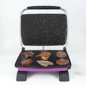 Elis Concept & Dökümix Demir Döküm Granit Lila 1800 W 4-6 Dilim Ev-Sanayi-Büfe Tipi Tost Makinası - 4