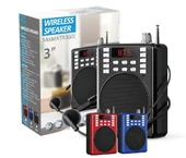 Subzero KTX 1601 Mikrofonlu Rehber Öğretmen Amfisi USB/TF/AUX FM Destekli Hoparlör - 1