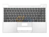 Casper C350.5005-4C00E-F C350.5005-4D00T-F uyumlu Notebook Klavyesi - Üst Kasa (Silver) - Siyah - TR - Ver.2 - 1