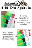 Eva Spatula ve Damga Fırçası 8 li 1 Paket Plastik Doku Tarağı Fırçası Okul Öncesi Boya Sünger Fırça Seti Çocuklar İçin - 6