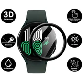 Samsung Galaxy Watch 4 40mm 3D PET+PMMA Cam Ekran Koruyucu (Siyah) - 2