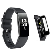 Fitbit Inspire 2 3D PC+PMMA Ekran Koruyucu (Siyah) - 1