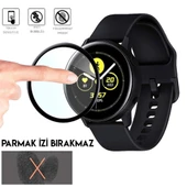 Samsung Galaxy Watch Active 2 44mm 3D PMMA Cam Ekran Koruyucu (Siyah) - 2