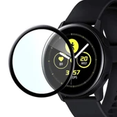 Samsung Galaxy Watch Active 1 R500 3D PC+PMMA Ekran Koruyucu (Siyah) - 1