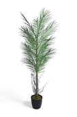Nettenevime Yapay Ağaç Palmiye 135*50Cm 20Yaprak Areka Ağacı Siyah Saksıda Tek Gövdeli thumbnail 1