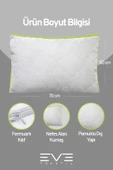 2 Adet Bordo Serisi Kılıflı Fermuarlı Klimali Antialerjik Silikon Nano Elyaf Yastık 50x70cm - 3